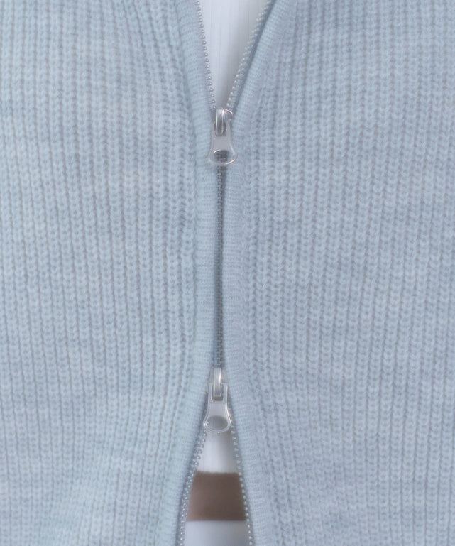 レースリボンニットパーカー