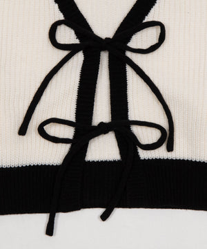 リボンカーディガン