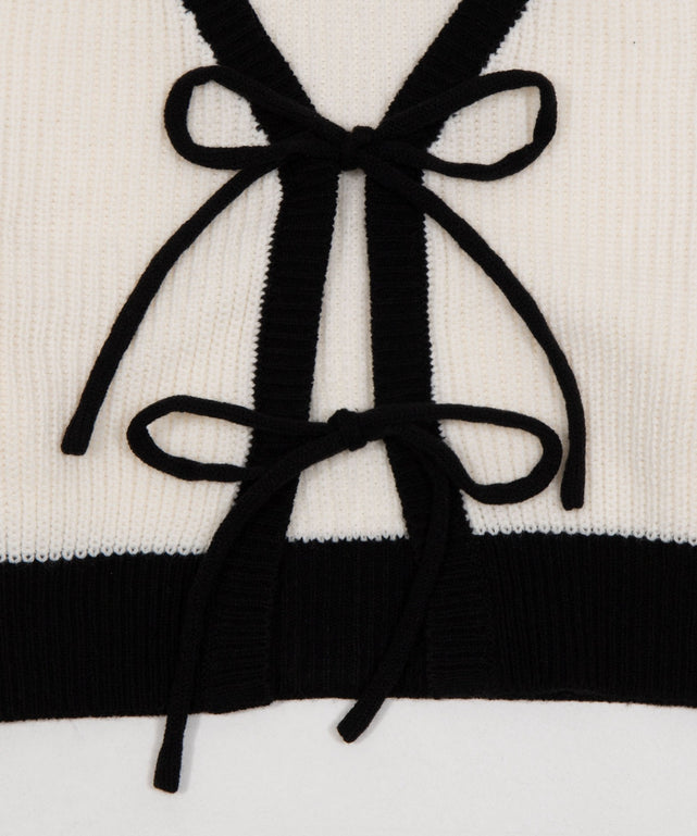 リボンカーディガン