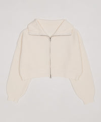 ダブルジップショートニットブルゾン