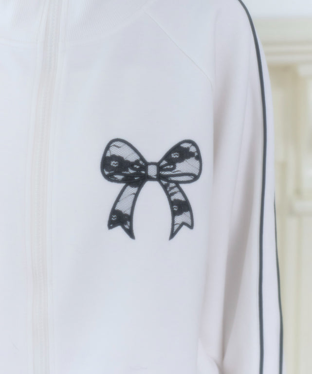 レースリボントラックジャケット