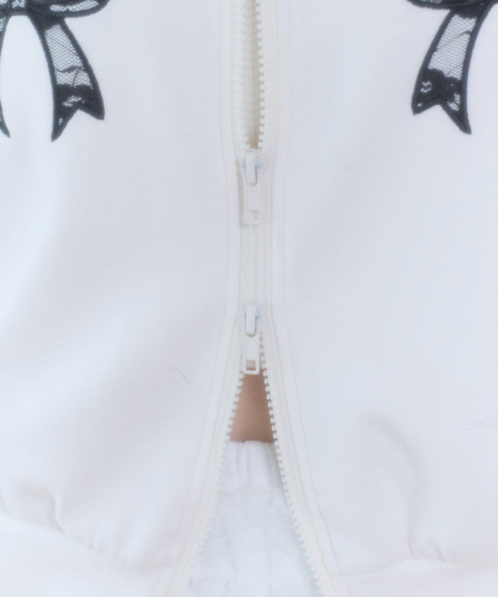 レースリボントラックジャケット