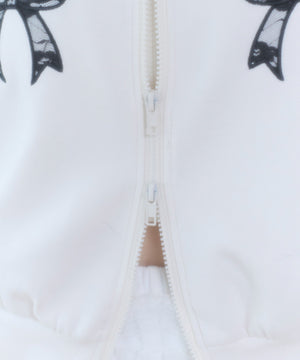 レースリボントラックジャケット