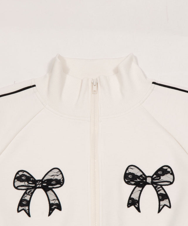 レースリボントラックジャケット