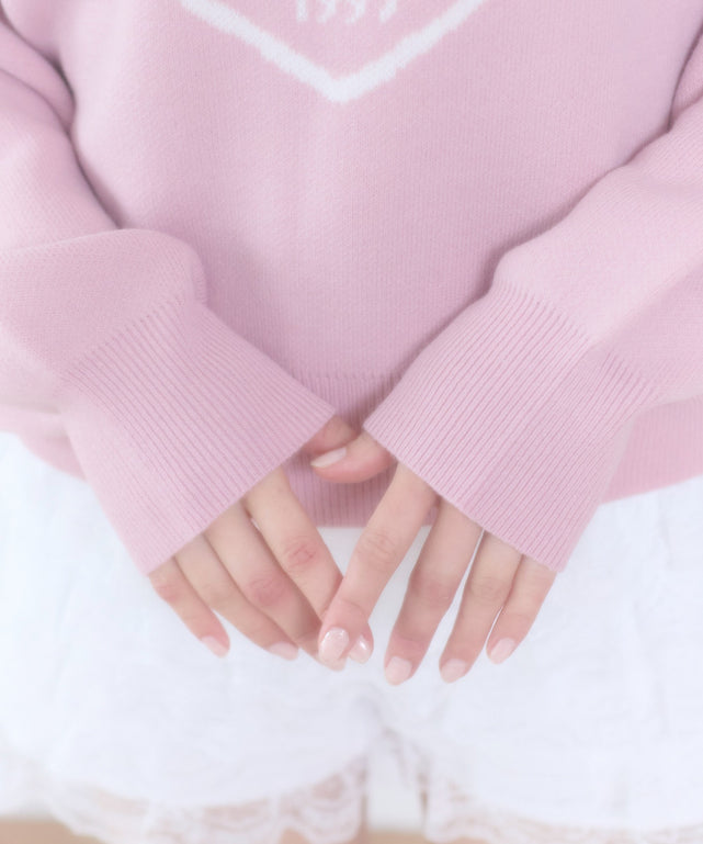 ハートワンショルニット