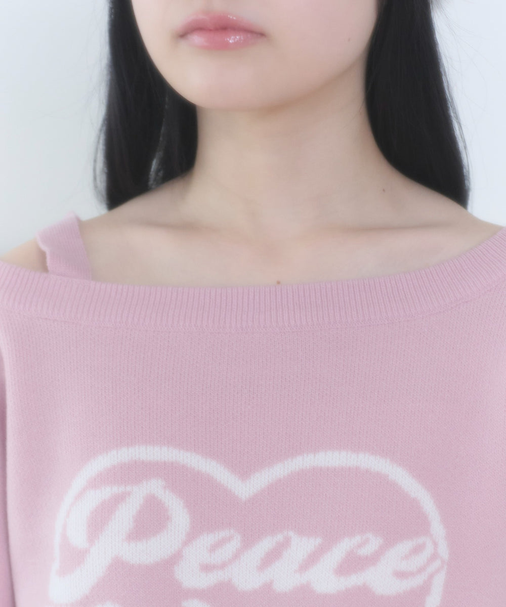 ハートワンショルニット