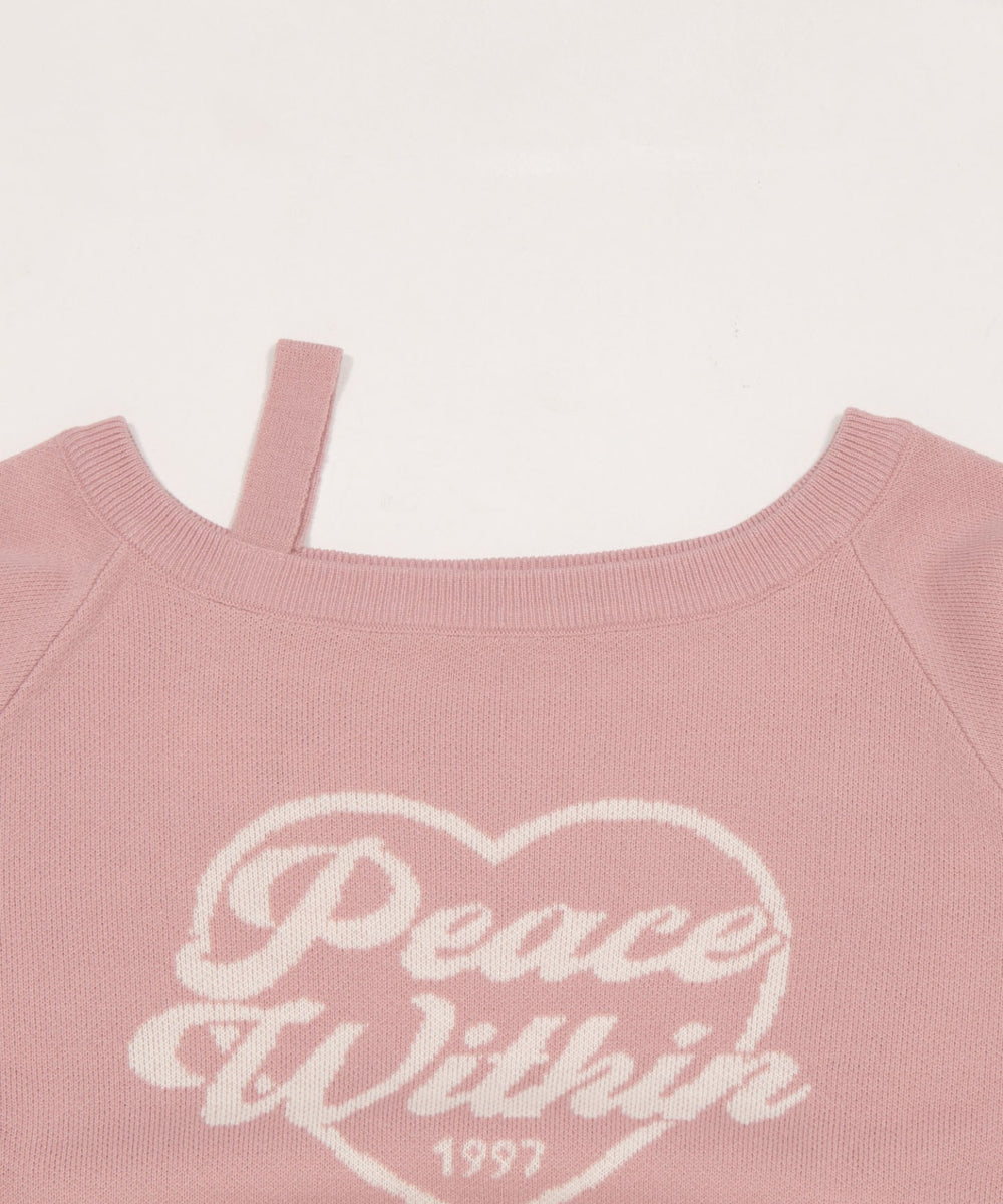 ハートワンショルニット