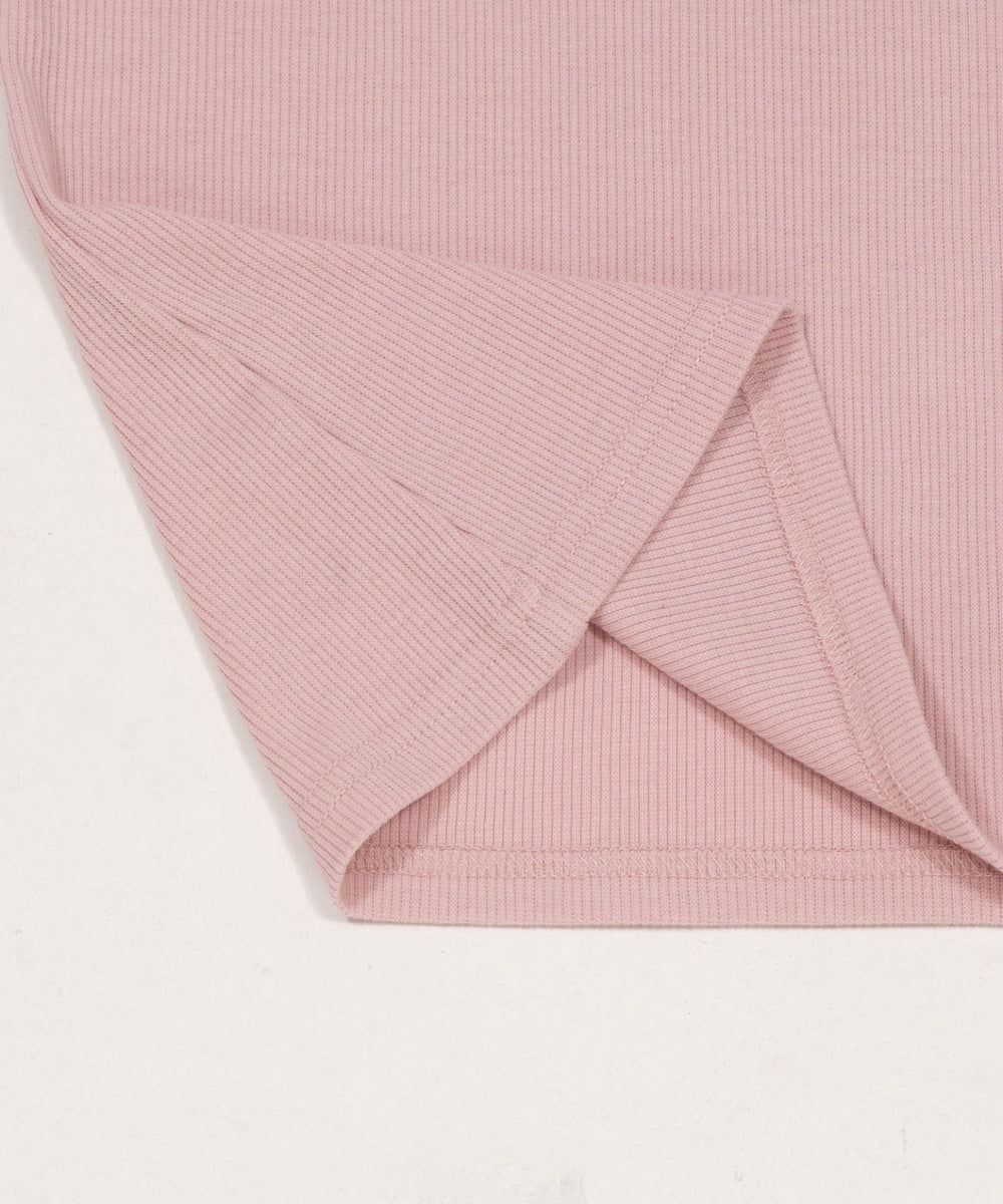 リボン付き刺繡リブロンT