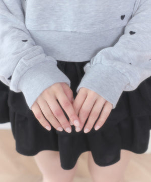 ハート総柄刺繡スウェット