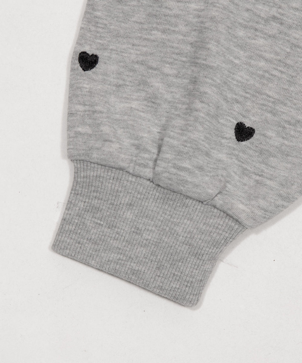 ハート総柄刺繡スウェット