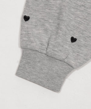 ハート総柄刺繡スウェット