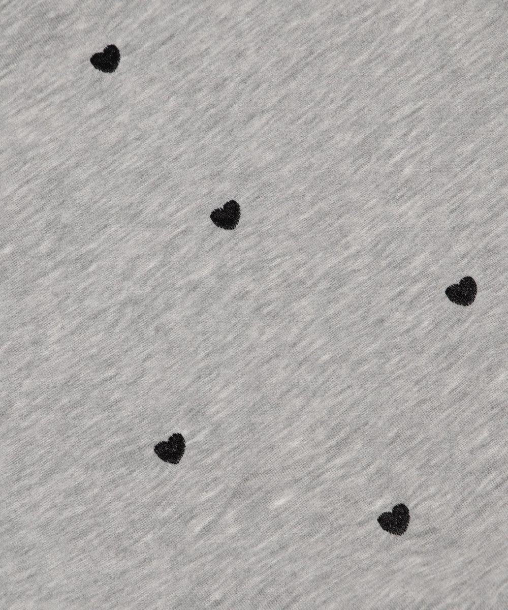 ハート総柄刺繡スウェット