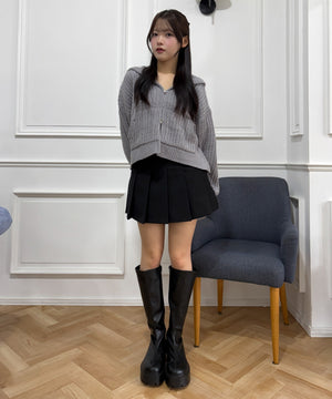グレー モデルアイボリー：155cm F着用