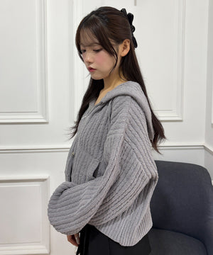グレー モデルアイボリー：155cm F着用