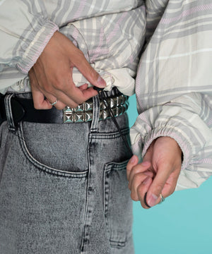 チェックロゴフードブルゾン