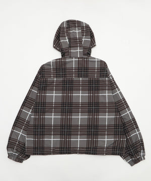 チェックロゴフードブルゾン