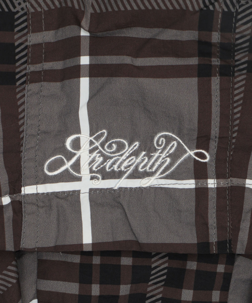 チェックロゴフードブルゾン