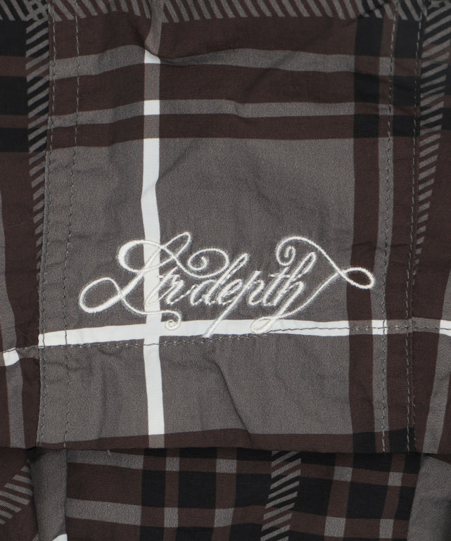 チェックロゴフードブルゾン