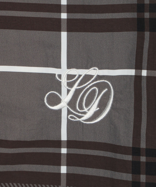 チェックロゴフードブルゾン