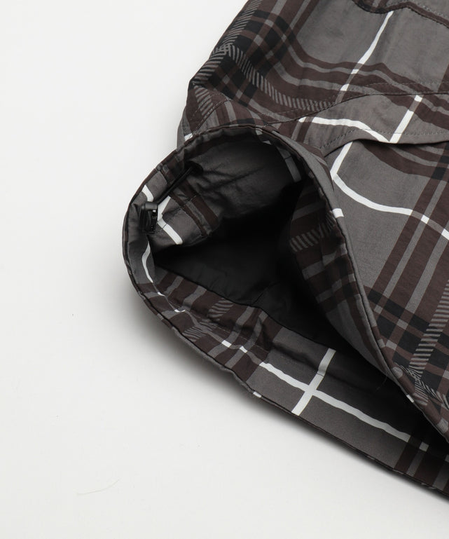 チェックロゴフードブルゾン