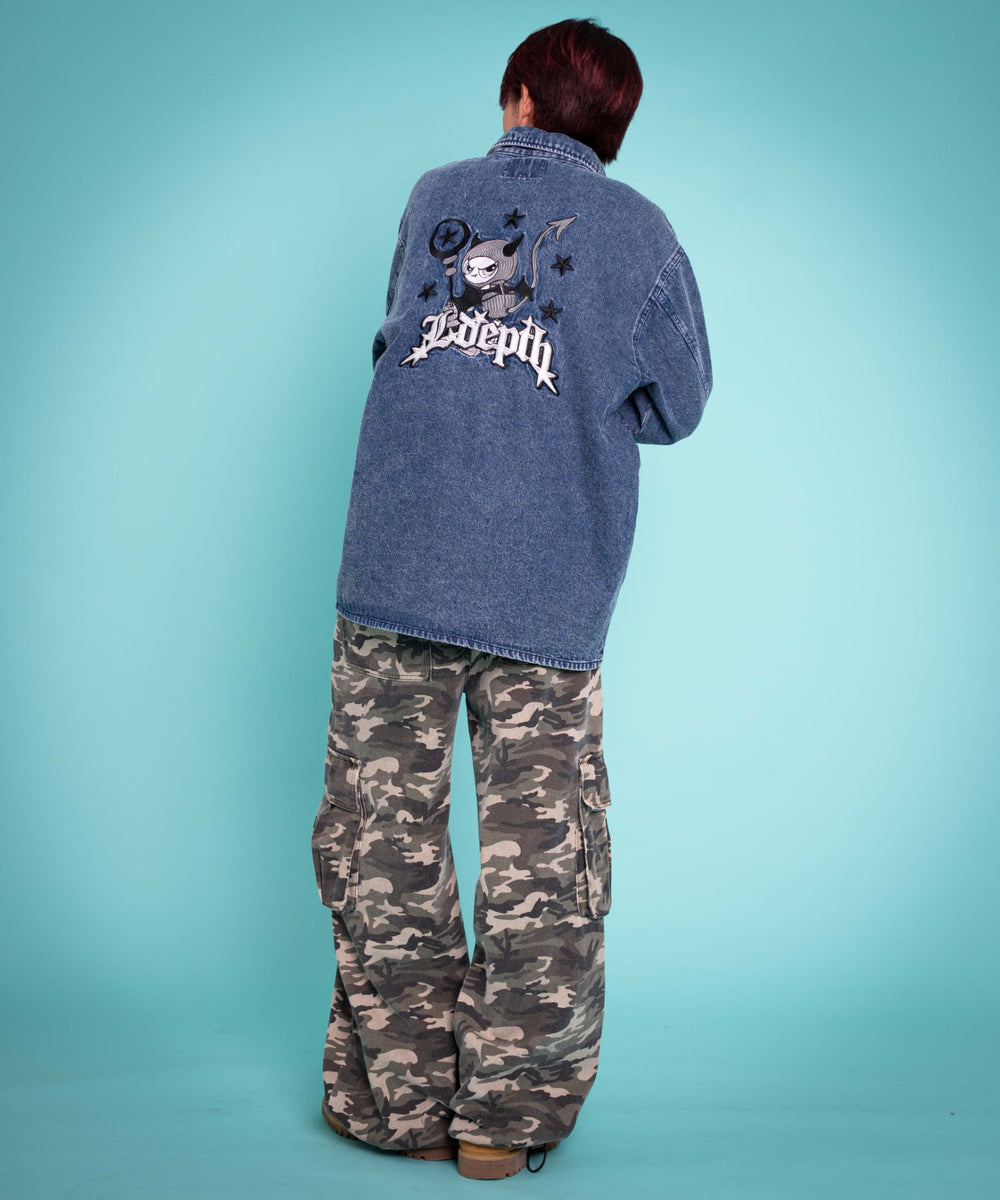 デニム中濃加工 モデル：175cm L着用