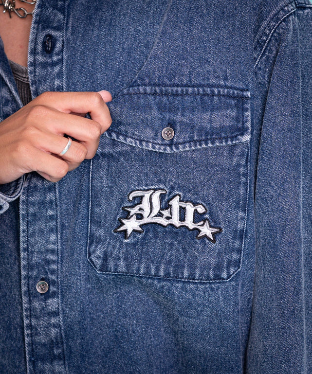 グラフィックデニムシャツ（LS）