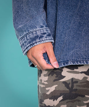 グラフィックデニムシャツ（LS）