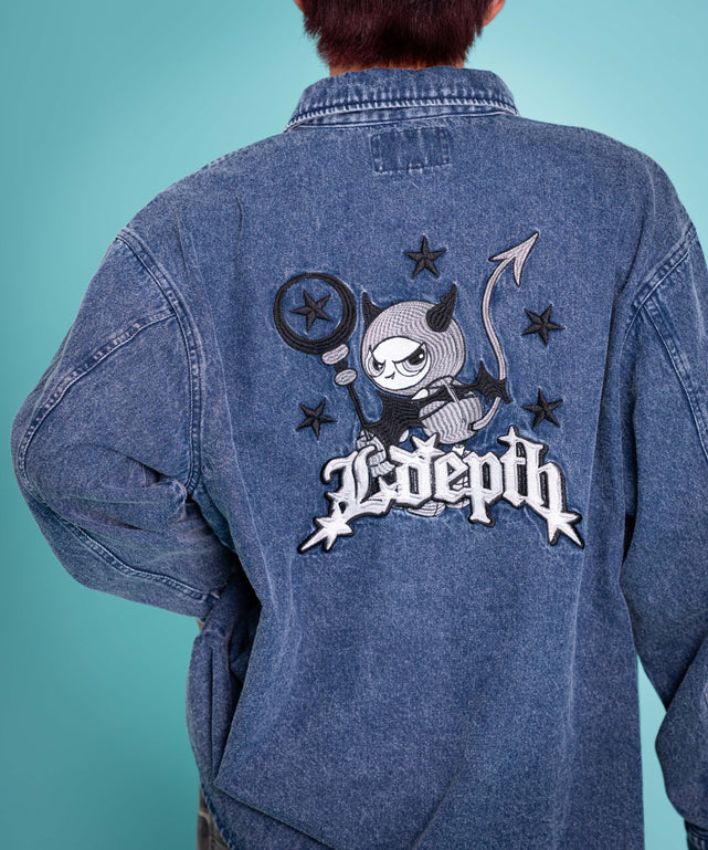 グラフィックデニムシャツ（LS）