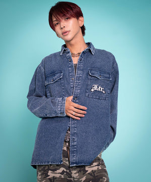 デニム中濃加工 モデル：175cm L着用