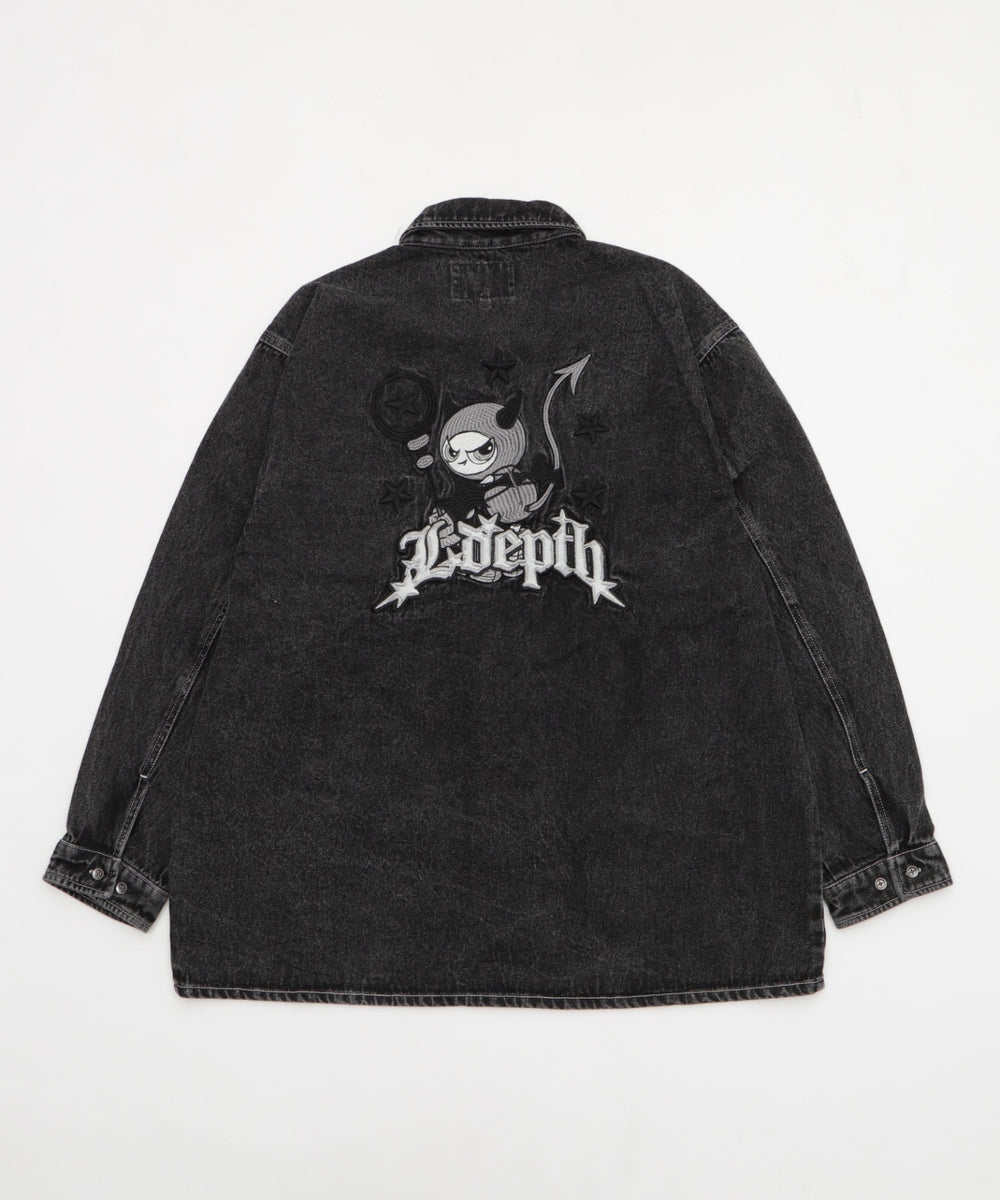 グラフィックデニムシャツ（LS）