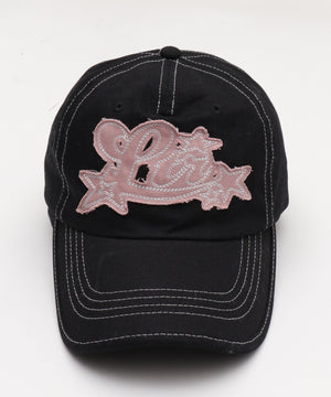 ダメージアップリケロゴキャップ