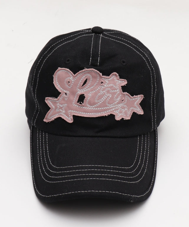 ダメージアップリケロゴキャップ