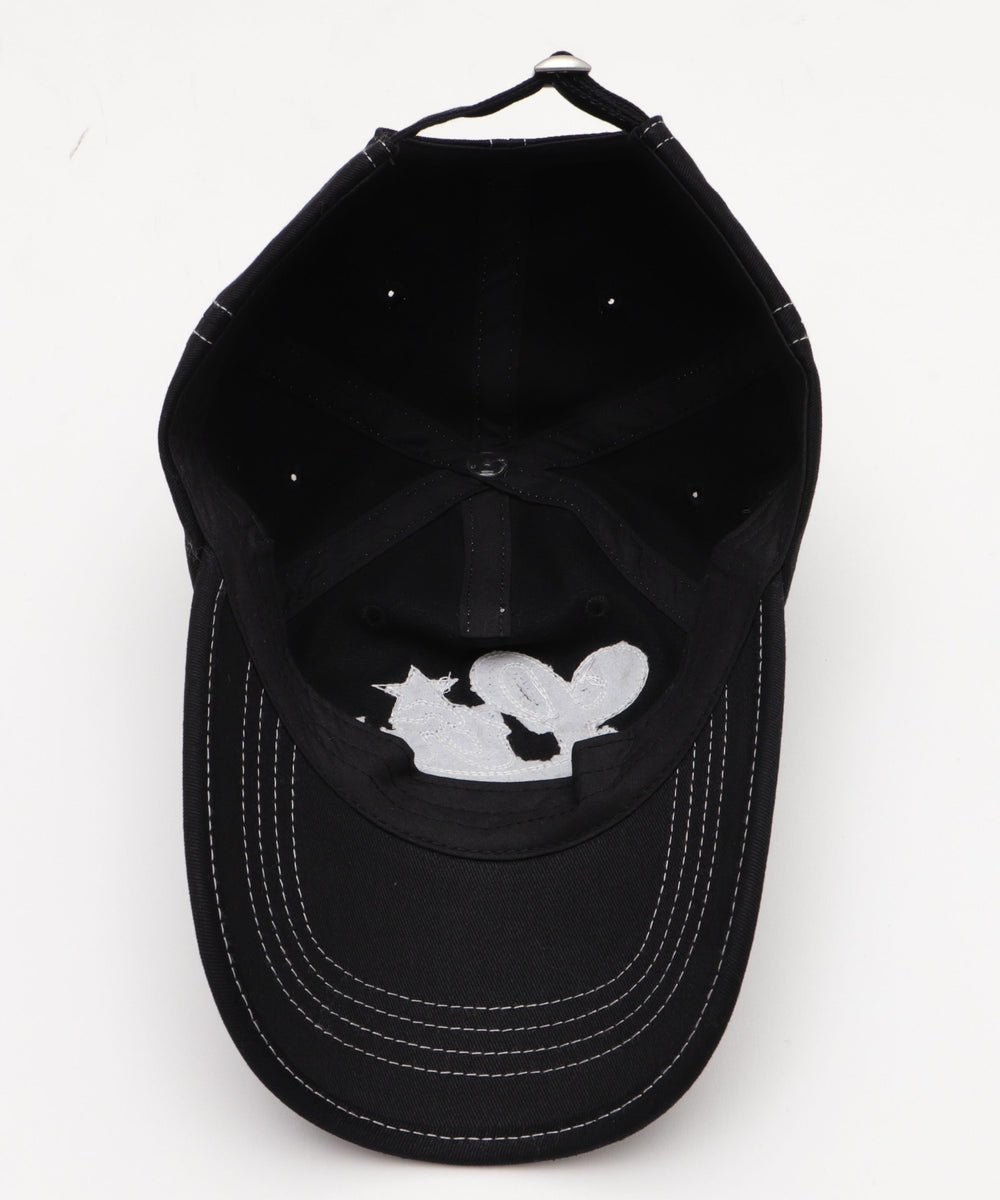 ダメージアップリケロゴキャップ