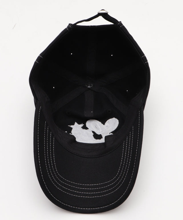 ダメージアップリケロゴキャップ