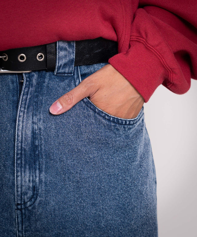 グラフィックデニムパンツ