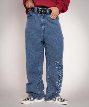 デニム中濃加工 モデル：175cm L着用