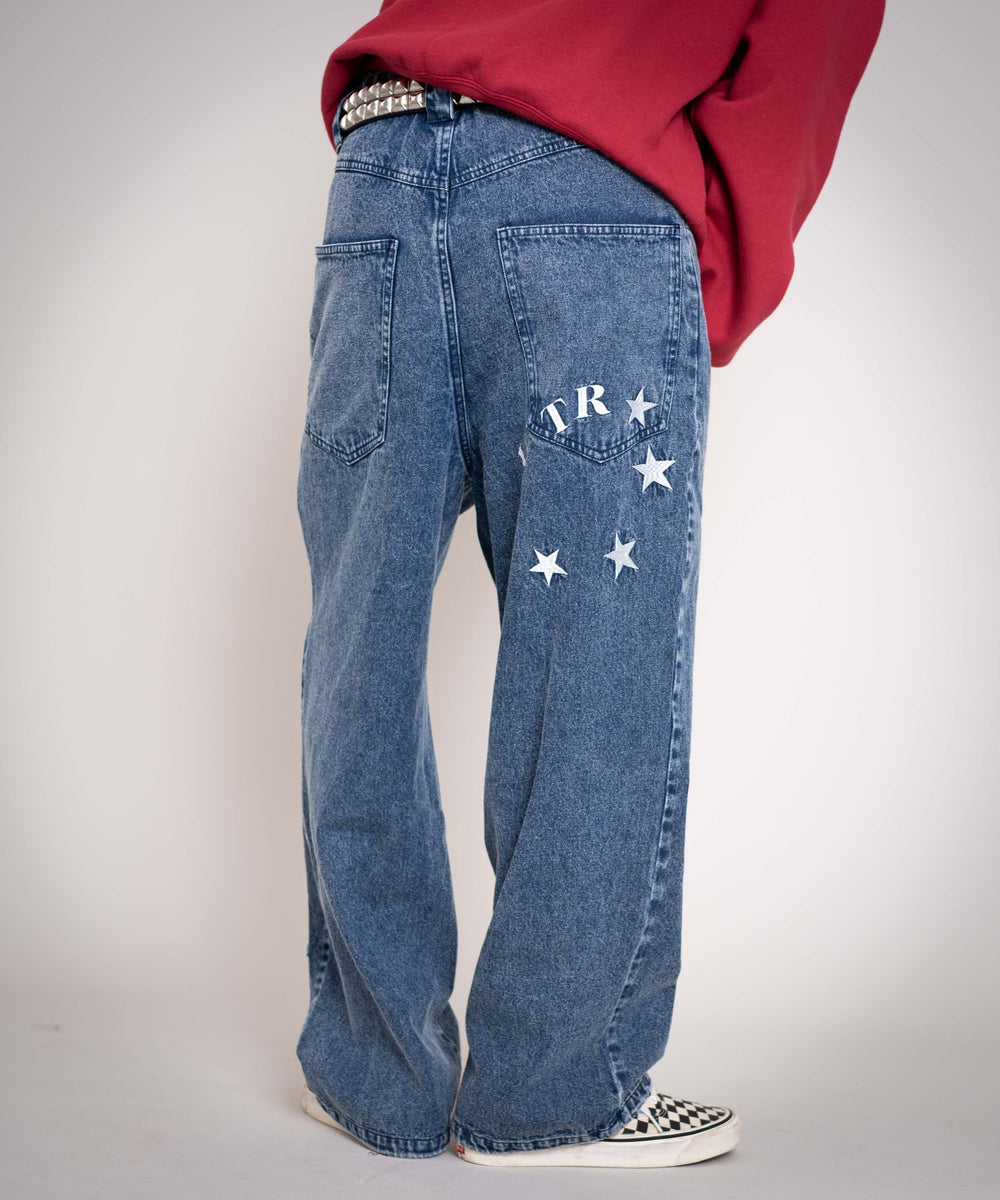 デニム中濃加工 モデル：175cm L着用