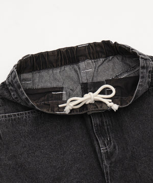 グラフィックデニムパンツ