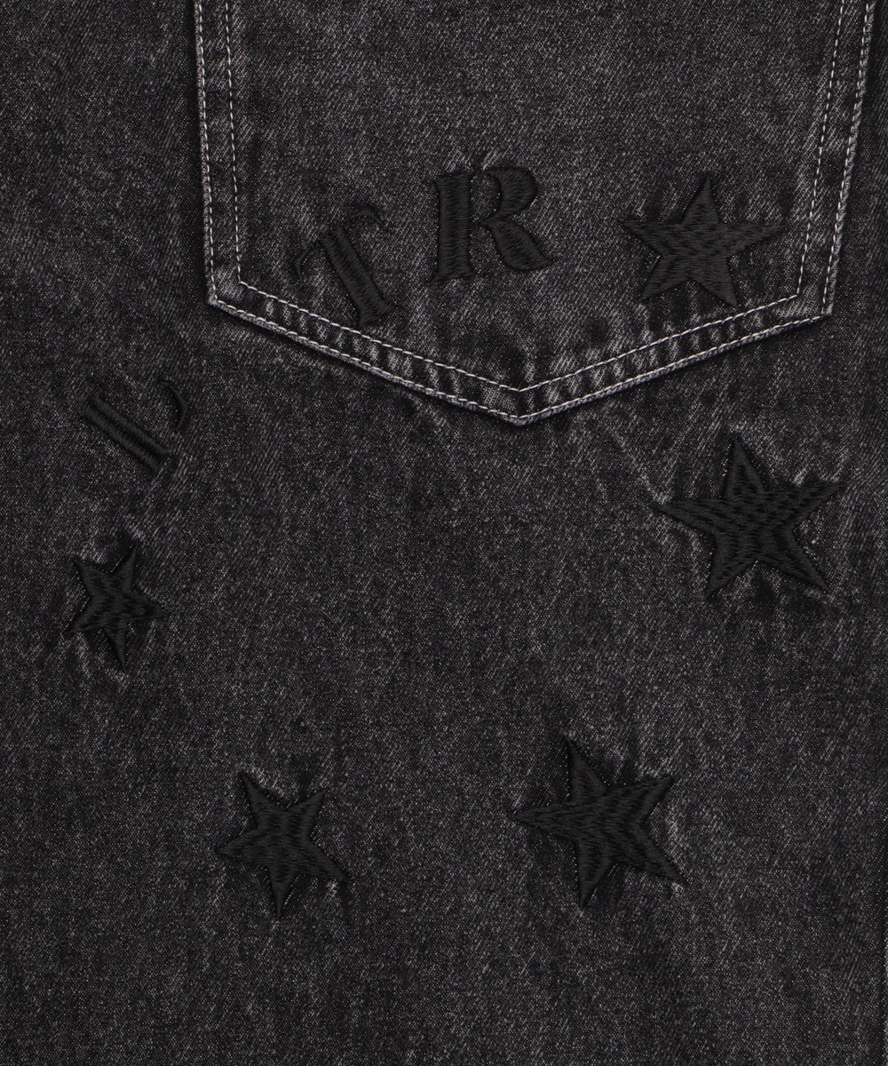 グラフィックデニムパンツ