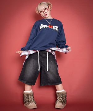 ネイビー モデル：160cm L着用