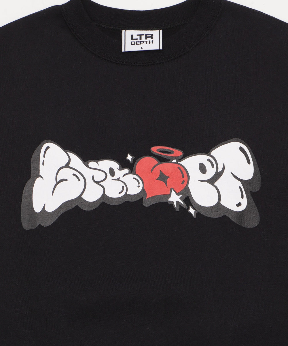 裏起毛ハートモチーフプルオーバー