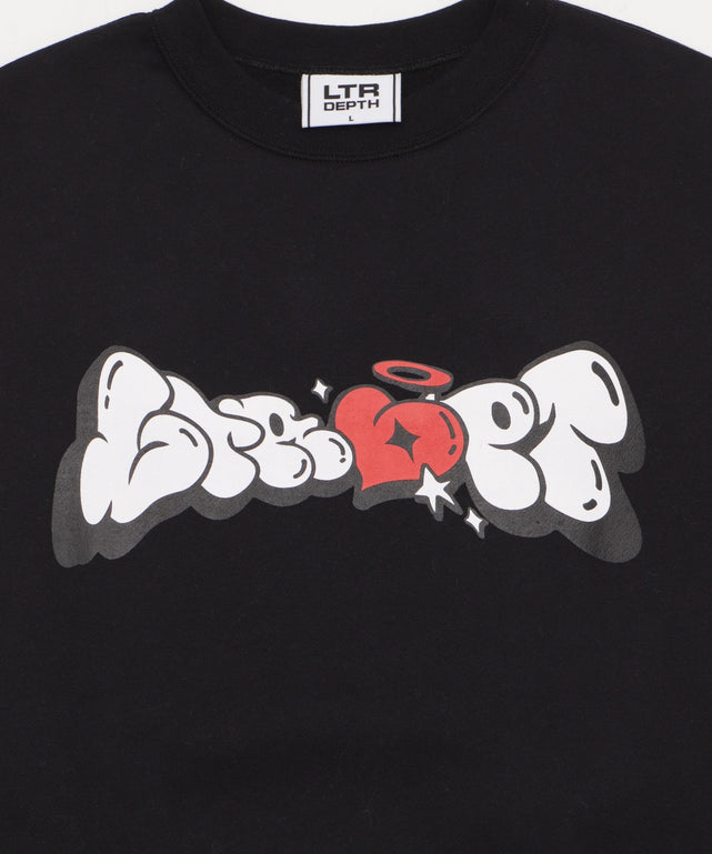 裏起毛ハートモチーフプルオーバー