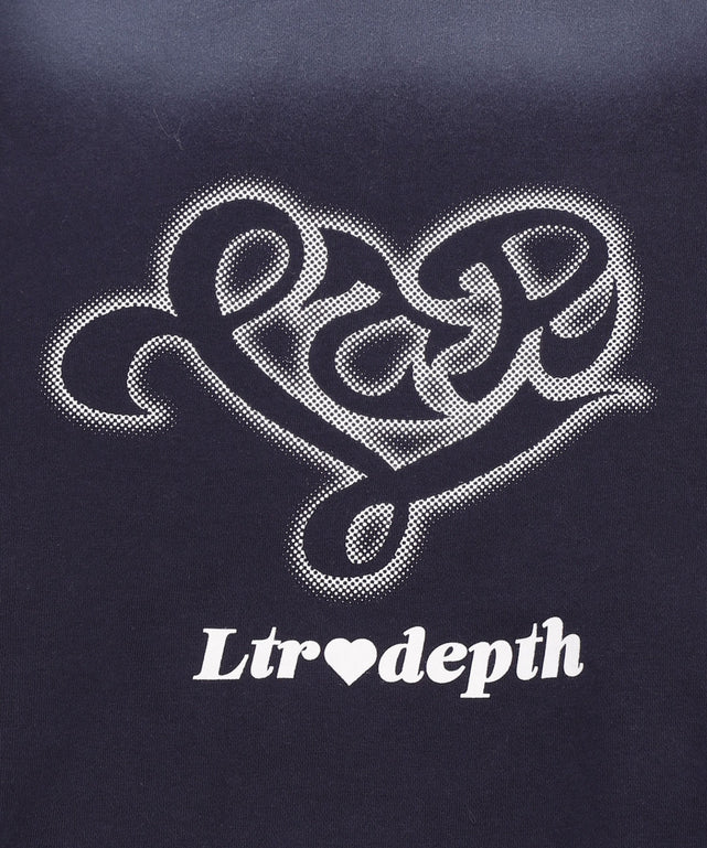 裏起毛ハートモチーフプルパーカー