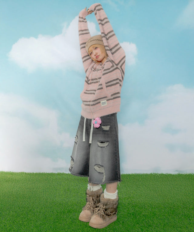 ピンク モデル：154cm M着用