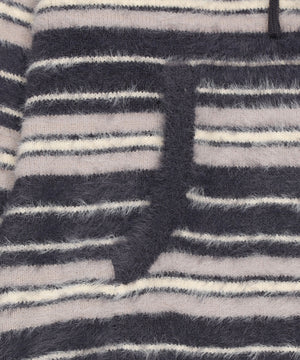 シャギーボーダーニットパーカー