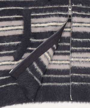 シャギーボーダーニットパーカー