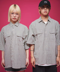 ミニマムチェックロゴシャツ（SS）