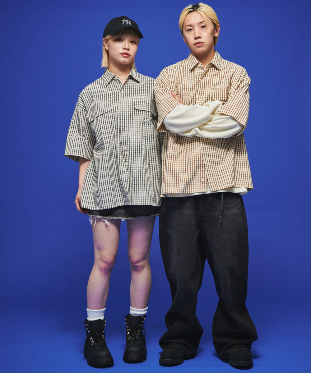 ホワイトチェック1 ベージュチェック1 