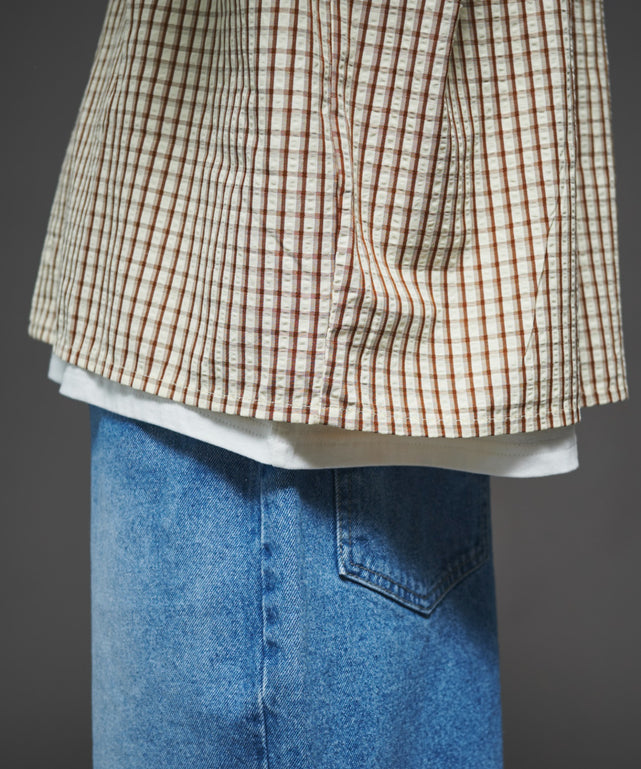 ミニマムチェックロゴシャツ（SS）