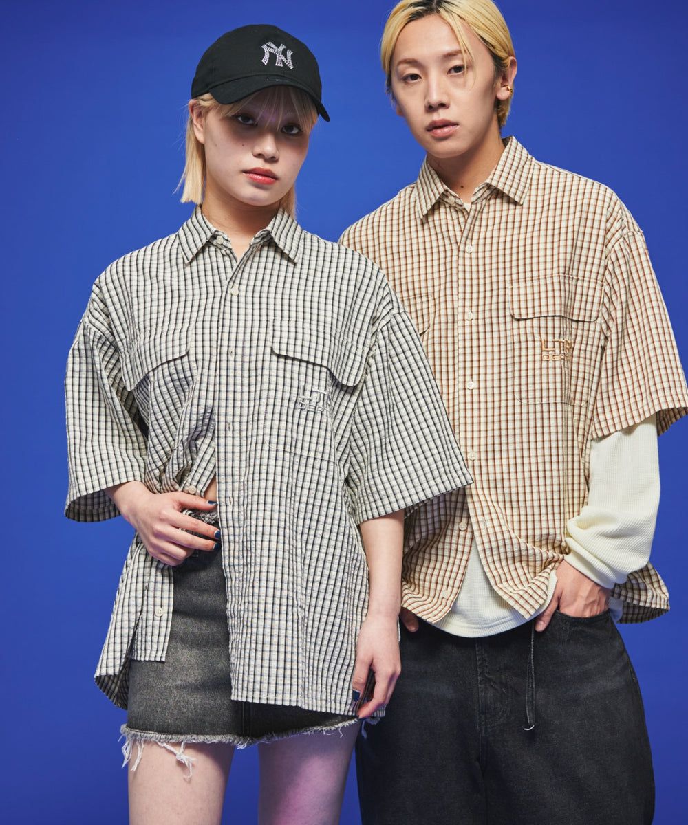 ホワイトチェック1 ベージュチェック1 